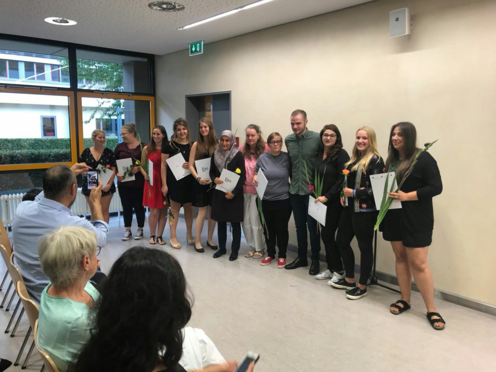 Abschluss 2018 -  Erzieher/innen feiern ihren Abschluss in der Brühlwiesenschule